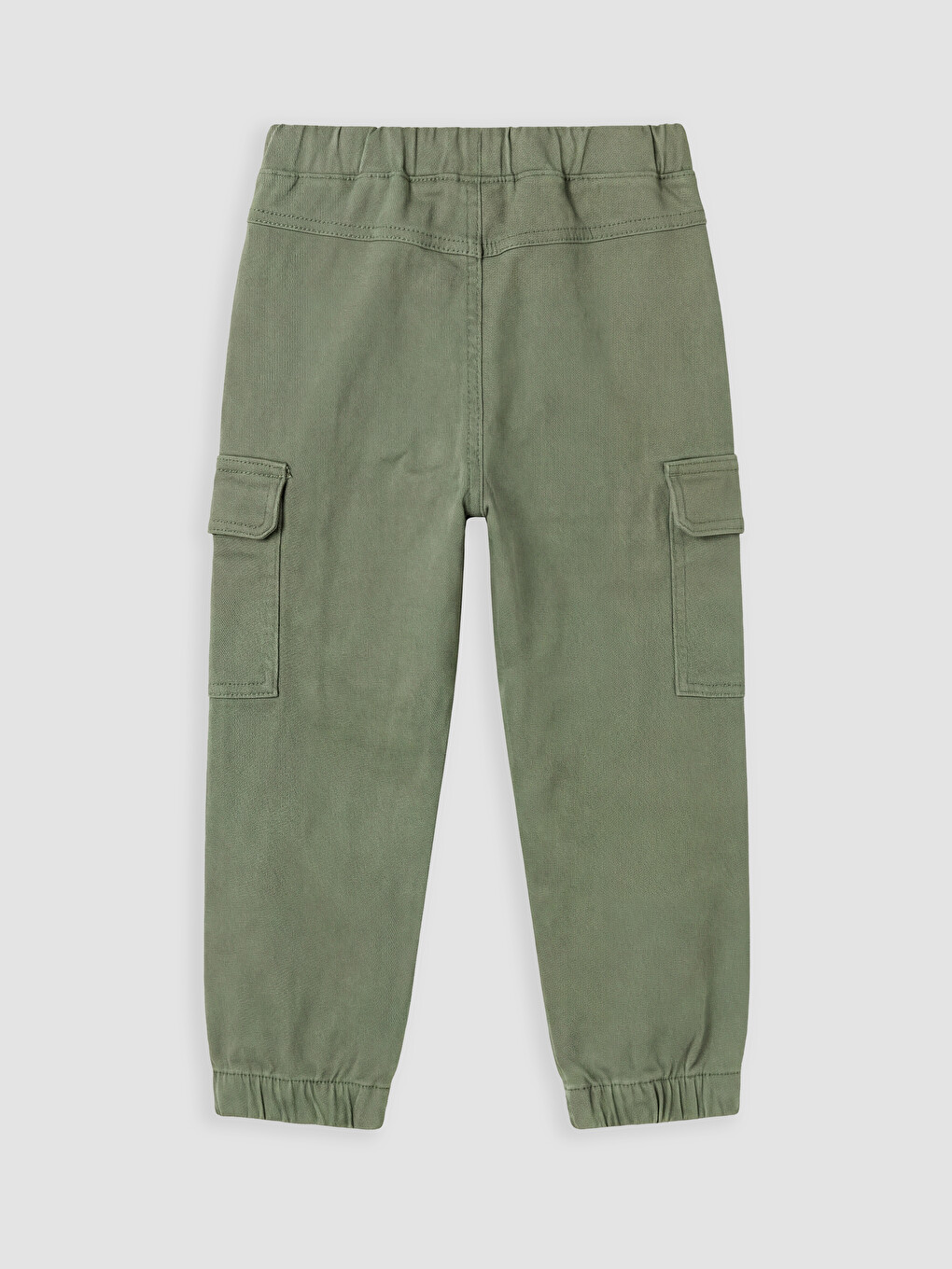 Haki Erkek Çocuk Gabardin Kargo Pantolon-2
