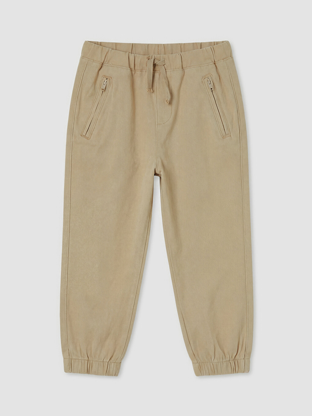 Bej Erkek Çocuk Gabardin Jogger Pantolon