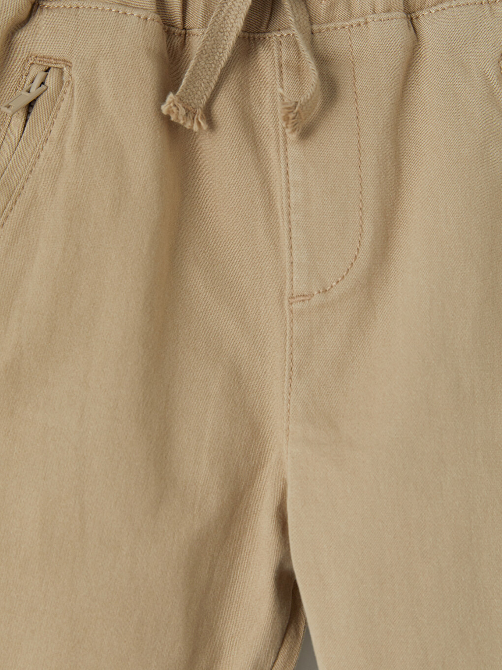 Bej Erkek Çocuk Gabardin Jogger Pantolon-2