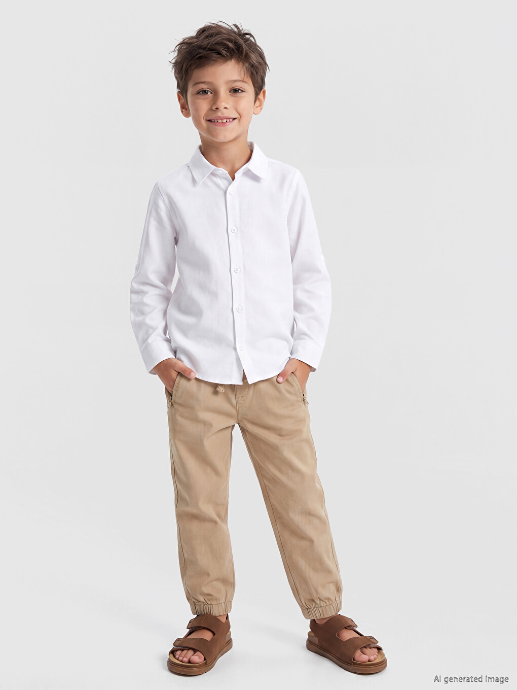 Boys' Gabardine Jogger Trousers