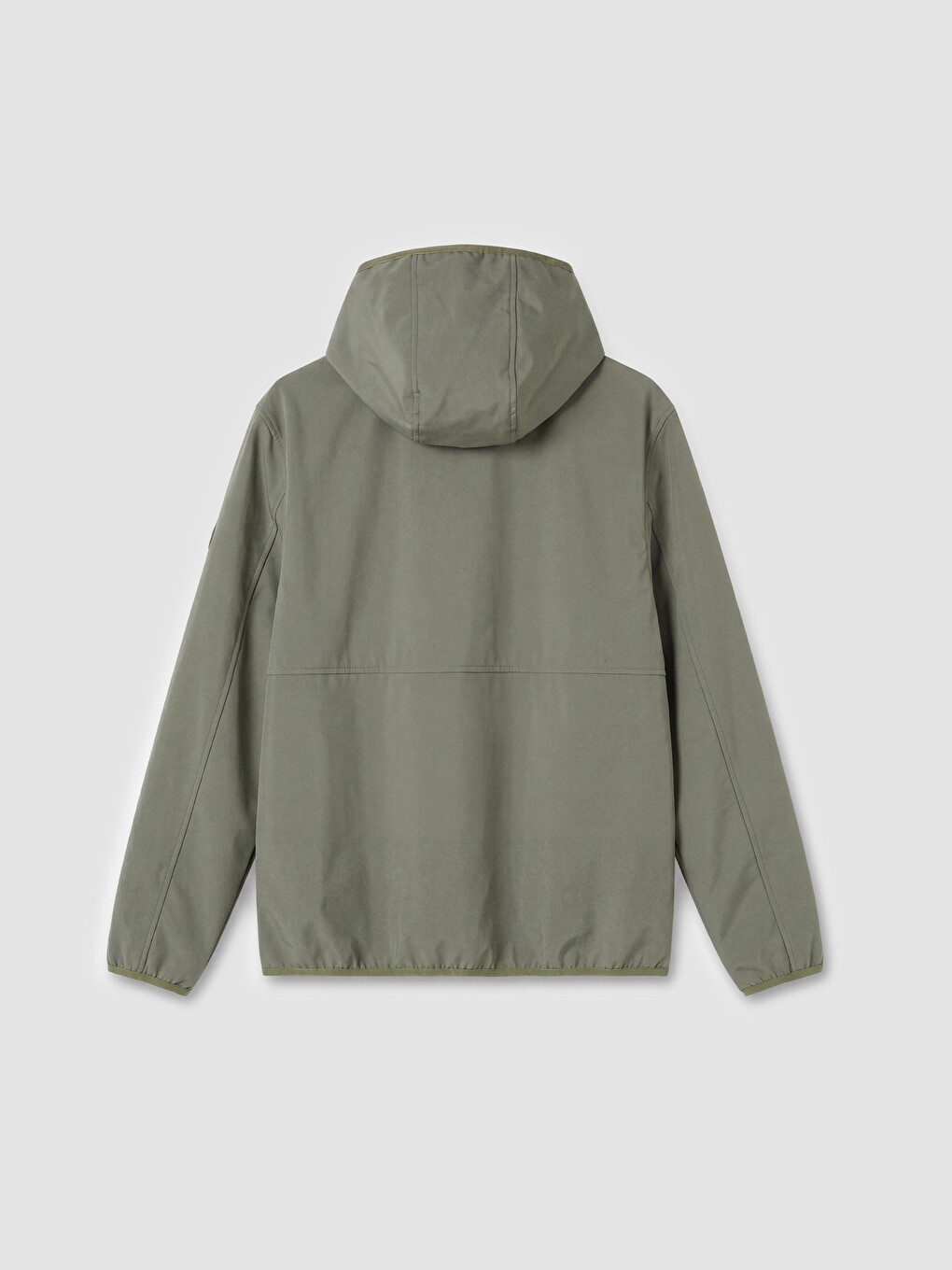 Mashkull Ngjyre Kaki Anorak-6