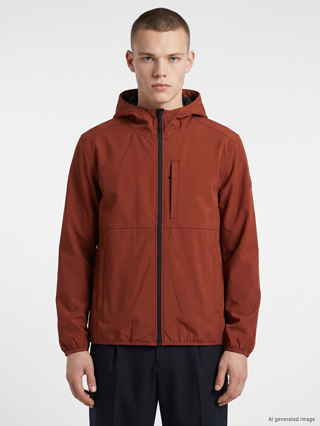 Mashkull Portokalli Anorak