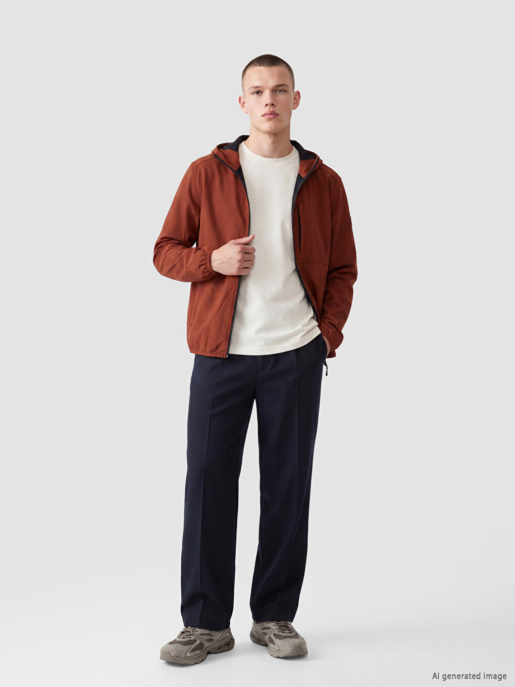 Mashkull Portokalli Anorak-1