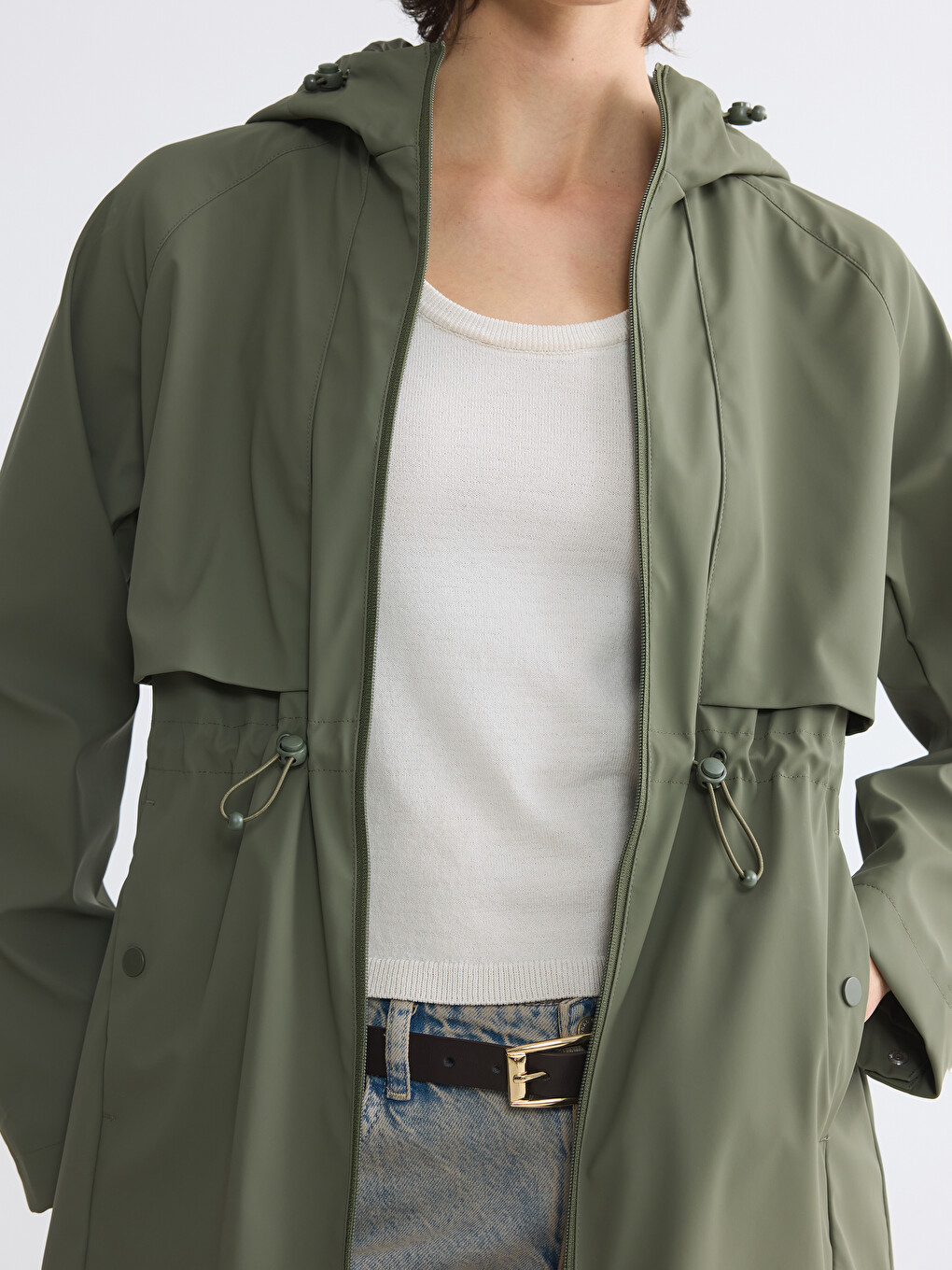 Hooded Women's Raincoat-3