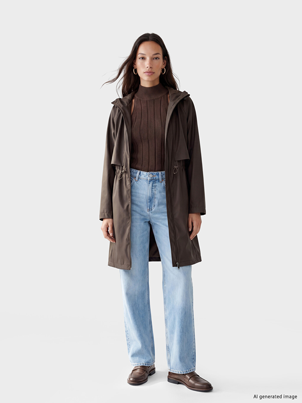 Imperméable Femme À Capuche-1