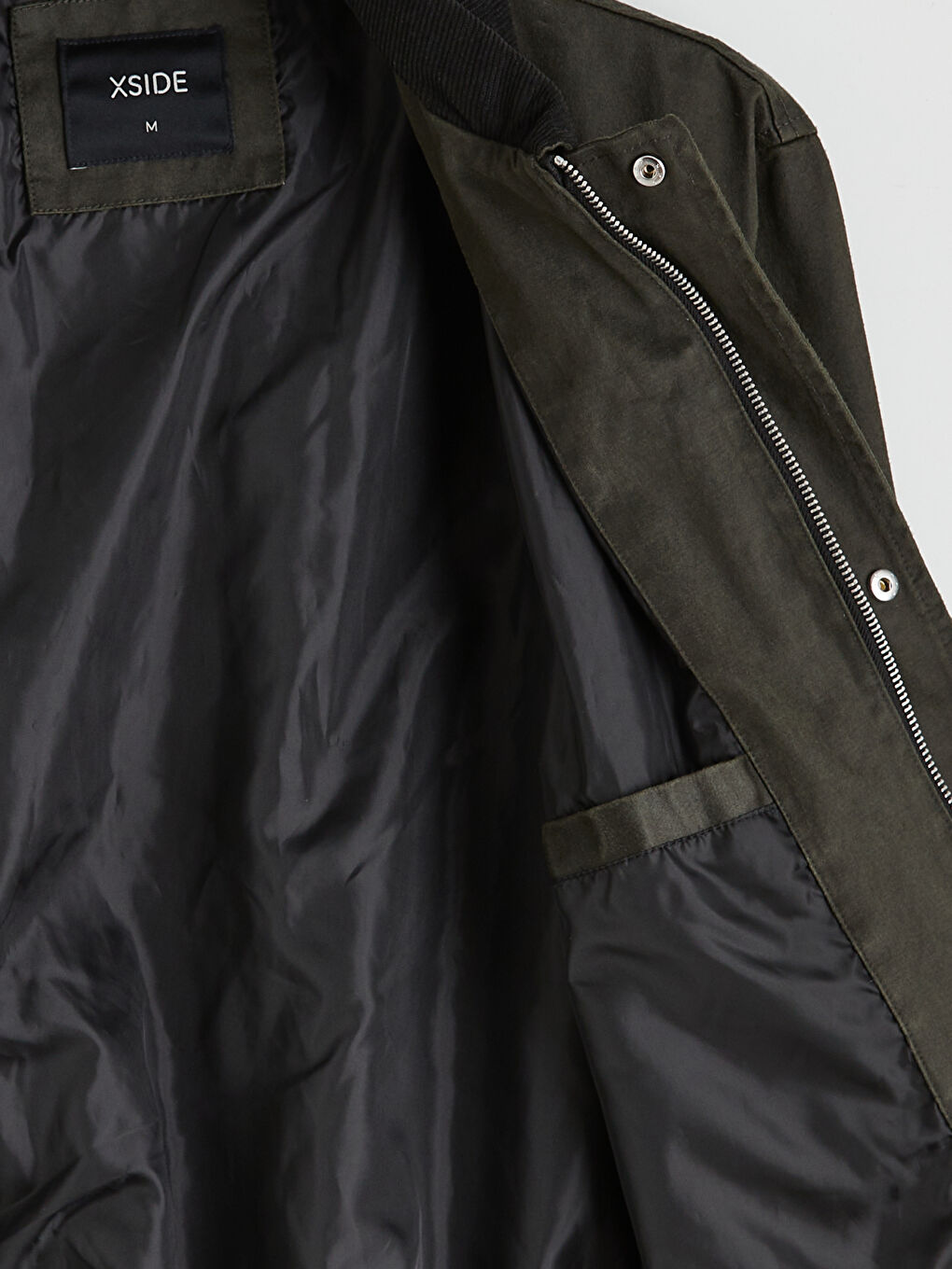 Haki Rahat Kalıp Gömlek Yakalı Erkek Mont-6