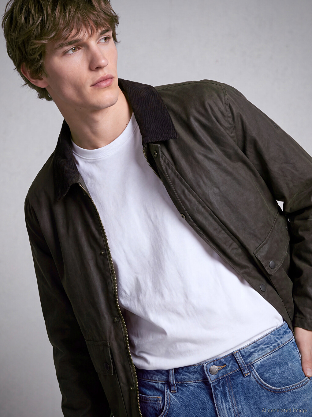 Relax Fit Shirt Collar Men's Jacket