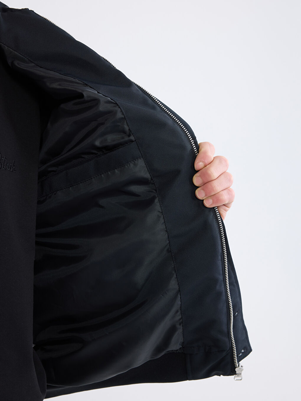 Παλτό με χαλαρή εφαρμογή και κολάρο πουκαμίσου για άνδρες-3