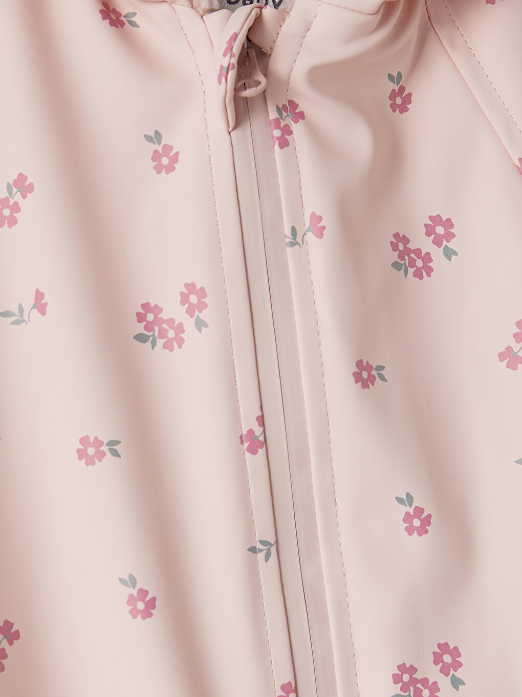 Flower Patterned Hooded Baby Girls' Astronaut Jacket-1