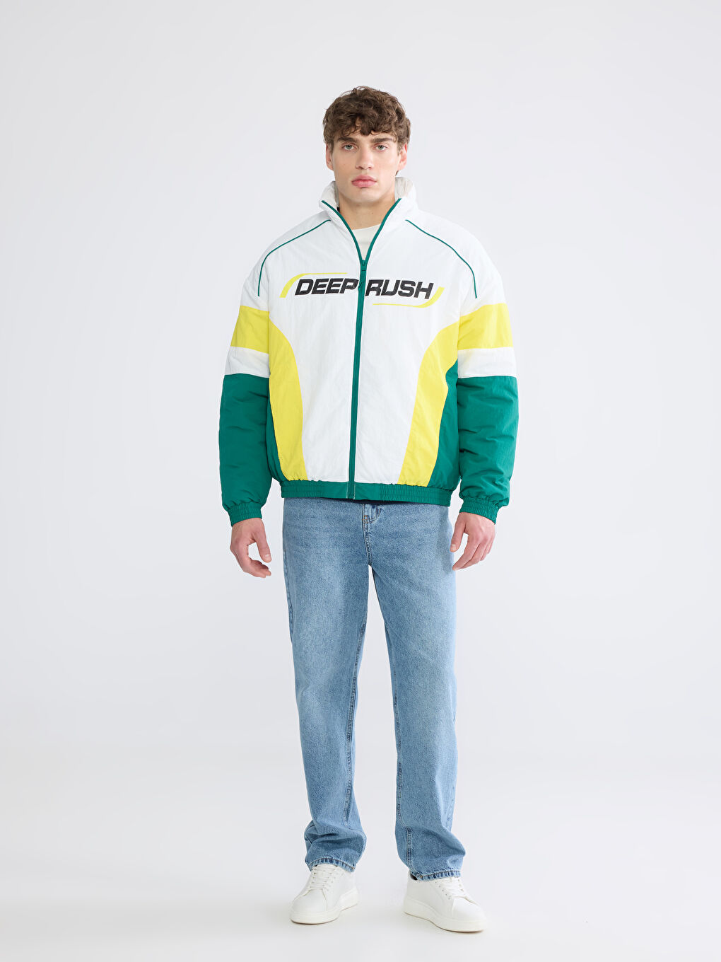 Yeşil Rahat Kalıp Erkek Mont-1