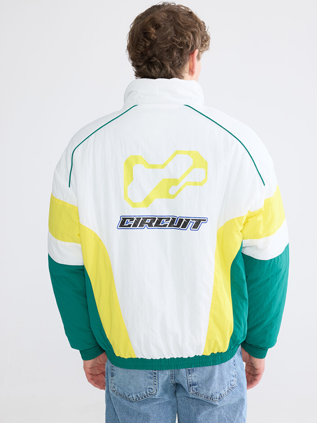 Yeşil Rahat Kalıp Erkek Mont-4