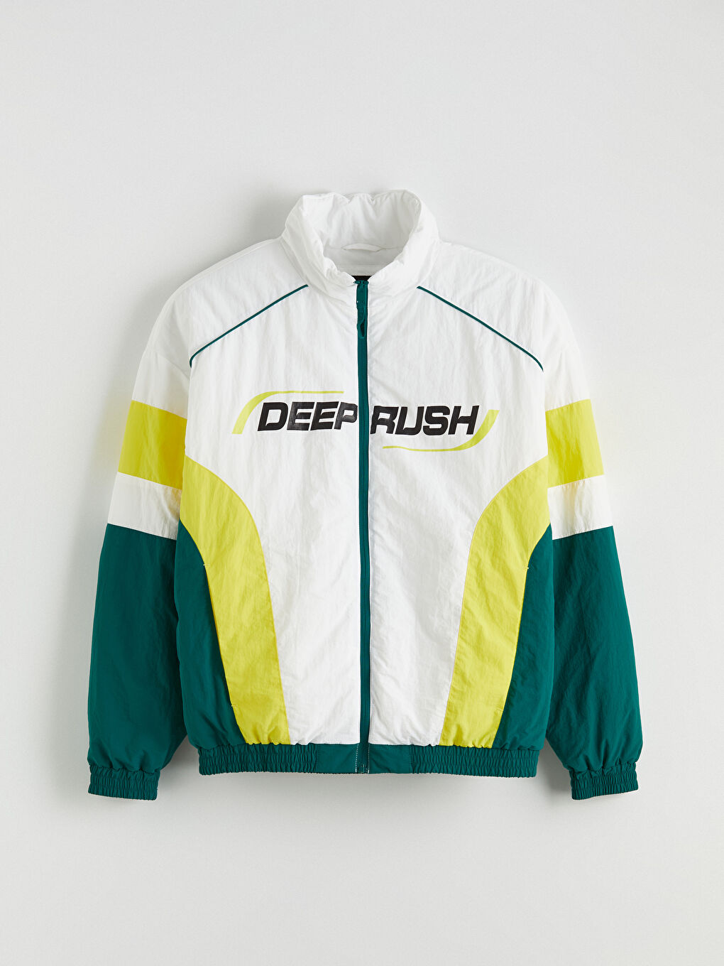 Yeşil Rahat Kalıp Erkek Mont-5