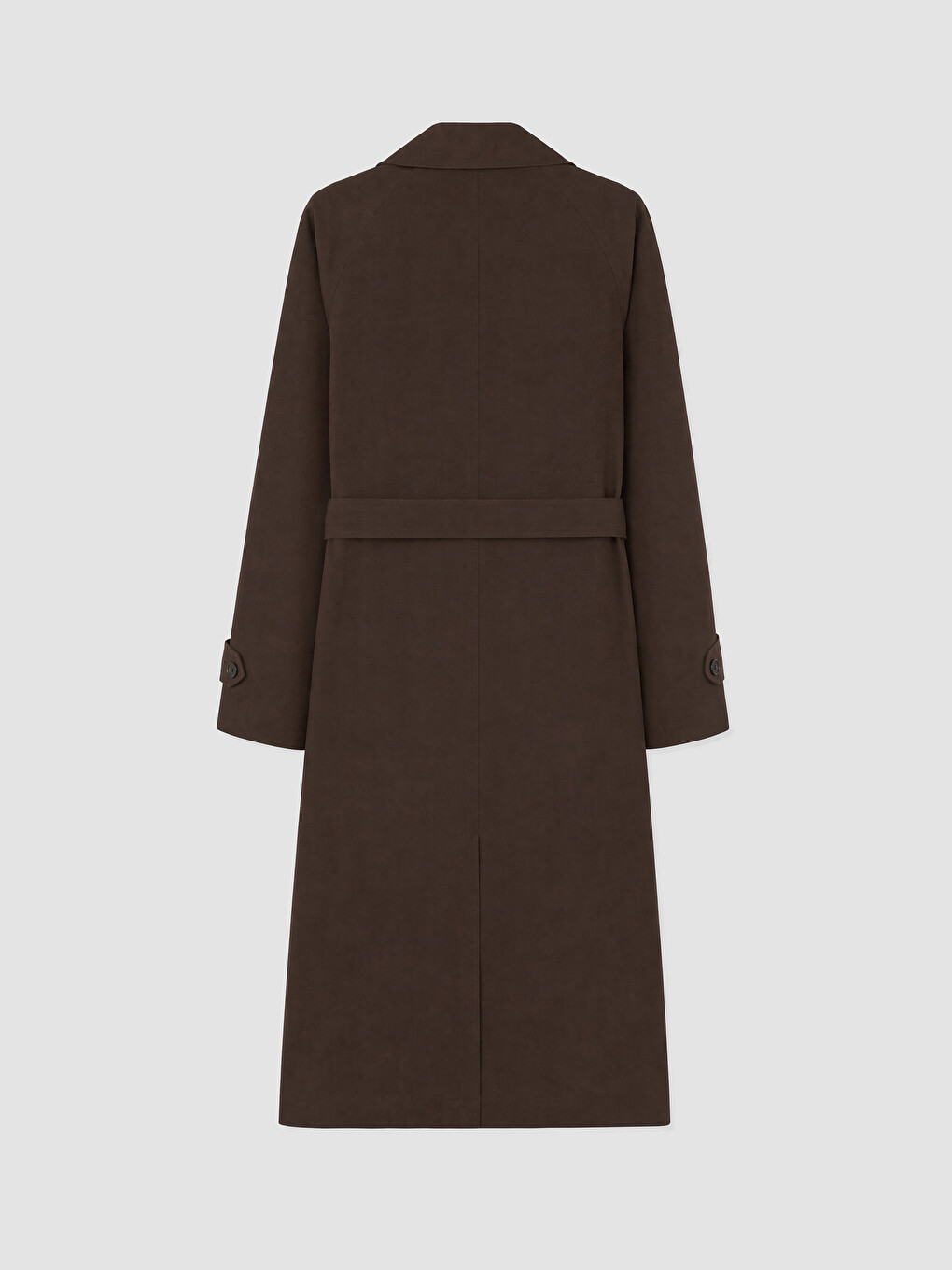 Kahverengi Kuşaklı Kadın Gabardin Trençkot-8