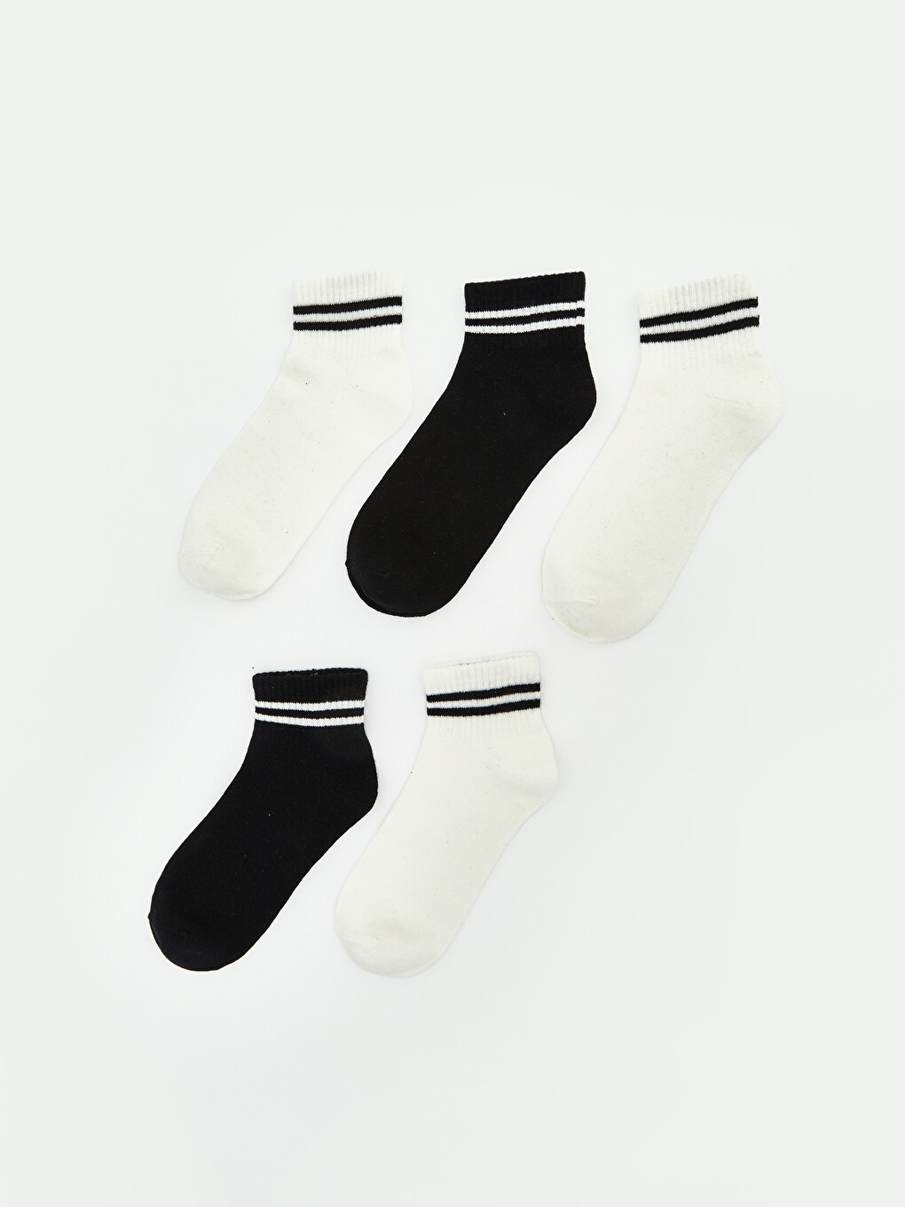 Striped Women's Trainer Socks 5 Pack