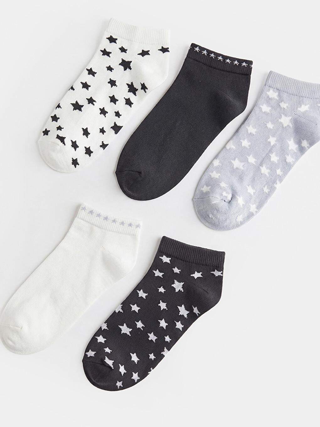 Star Patterned Women's Trainer Sock 5-pack-1
