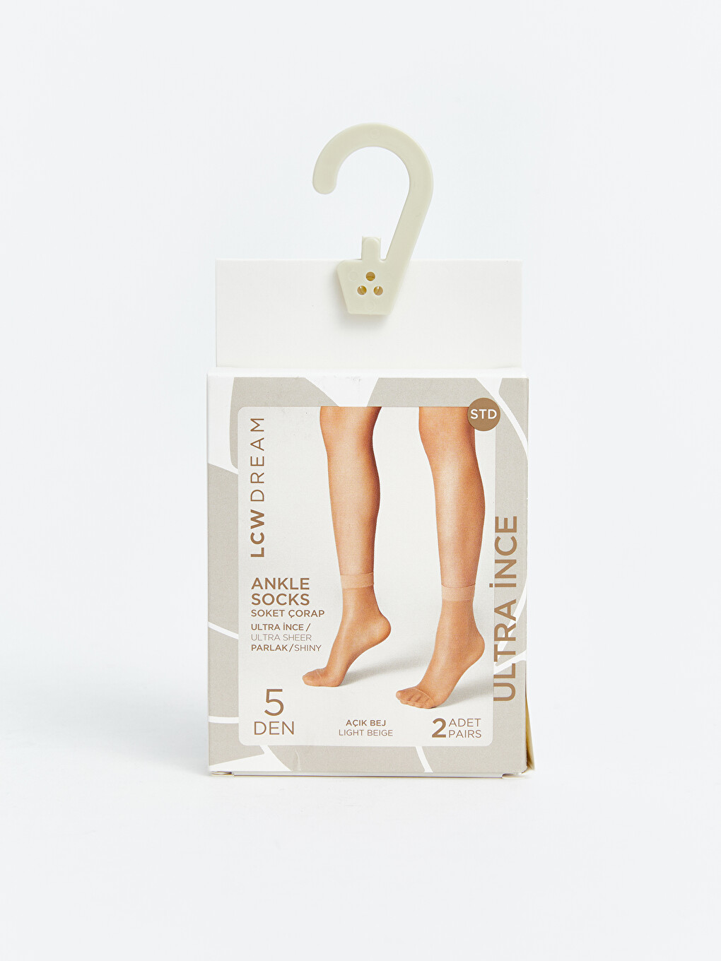 Woman Beige Ankle Socks