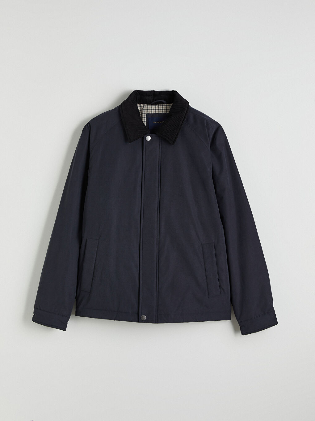 Lacivert Kadife Gömlek Yaka Erkek Ceket-5