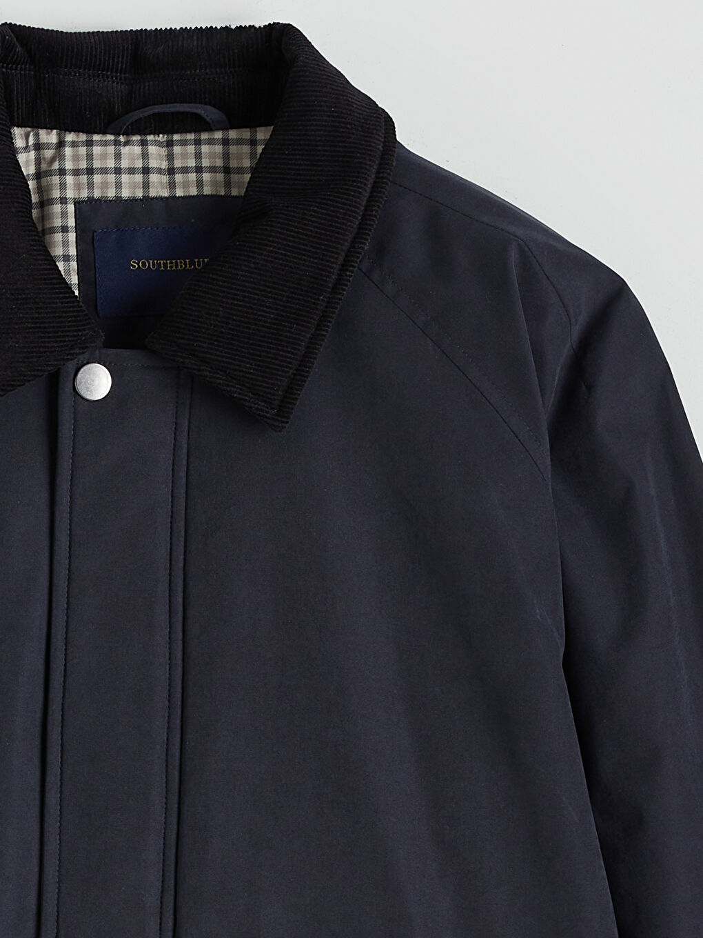 Lacivert Kadife Gömlek Yaka Erkek Ceket-6