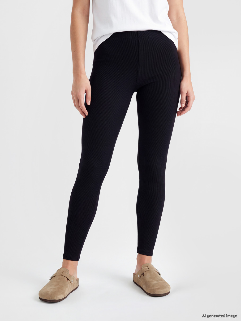 Elastic Waist Women's Thermal Base Layer Leggings-1