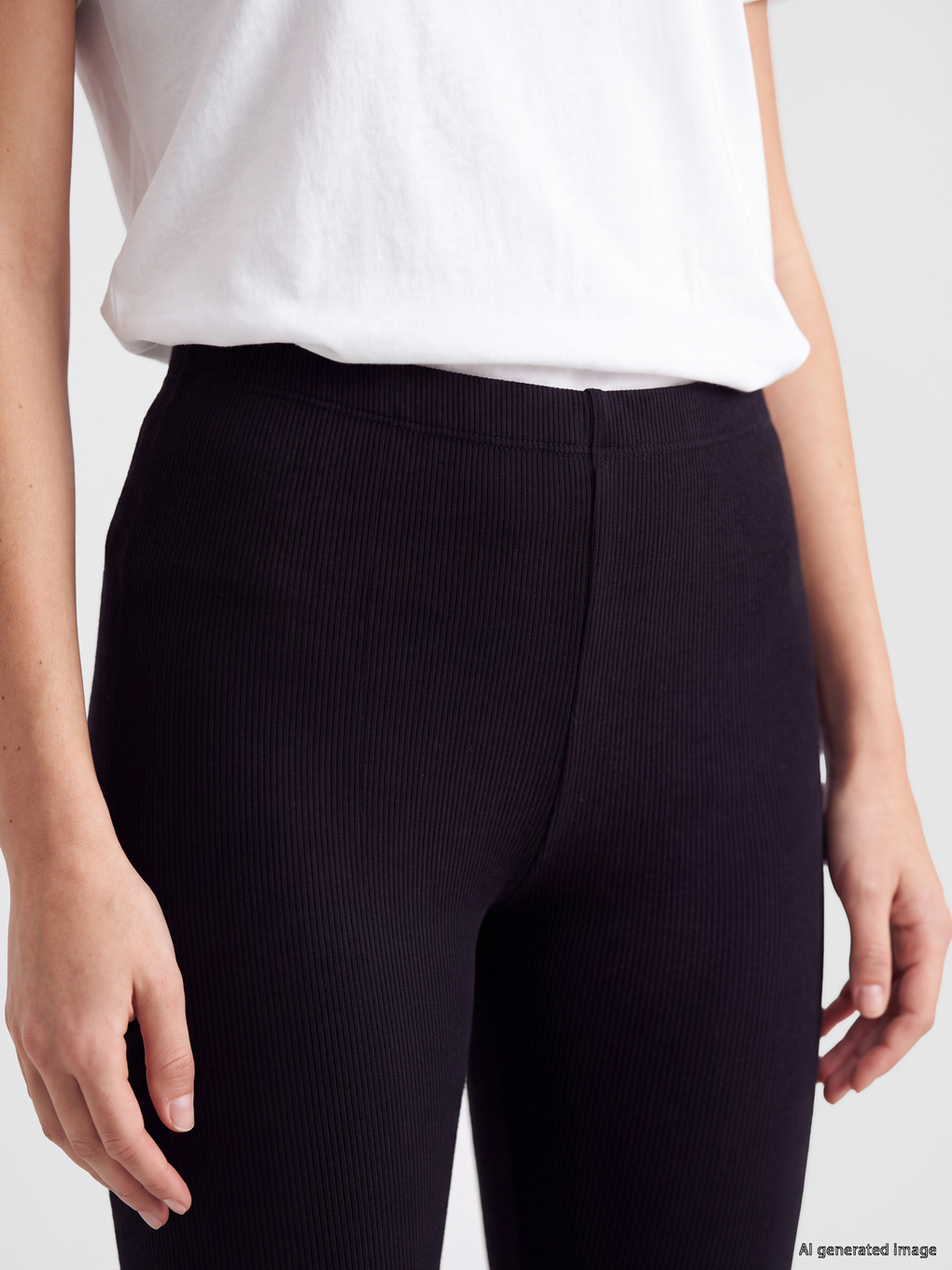 Elastic Waist Women's Thermal Base Layer Leggings-2