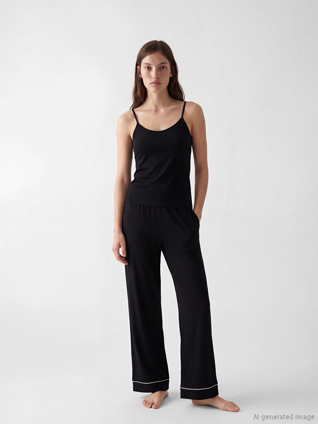 U Neck Strappy Women's Vest-1