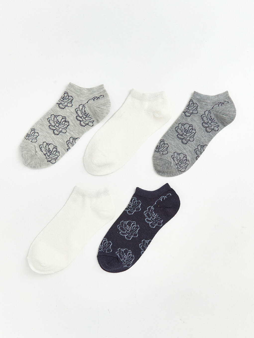 Floral Women's Trainer Socks 5-pack