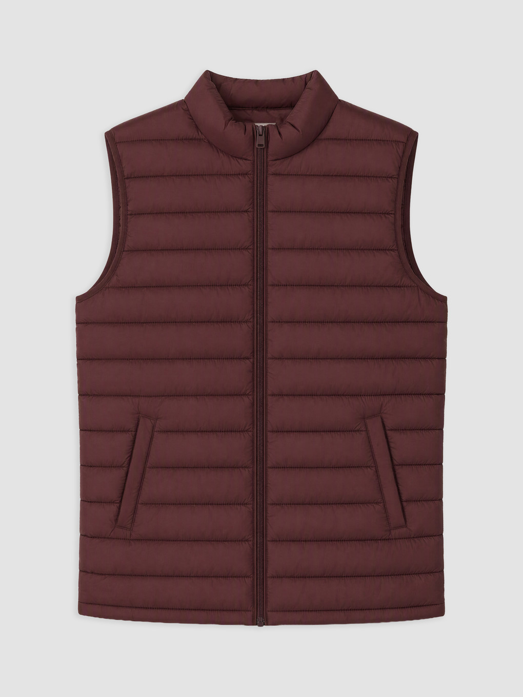 Bordo Regular Fit Dik Yaka Erkek Şişme Yelek-4