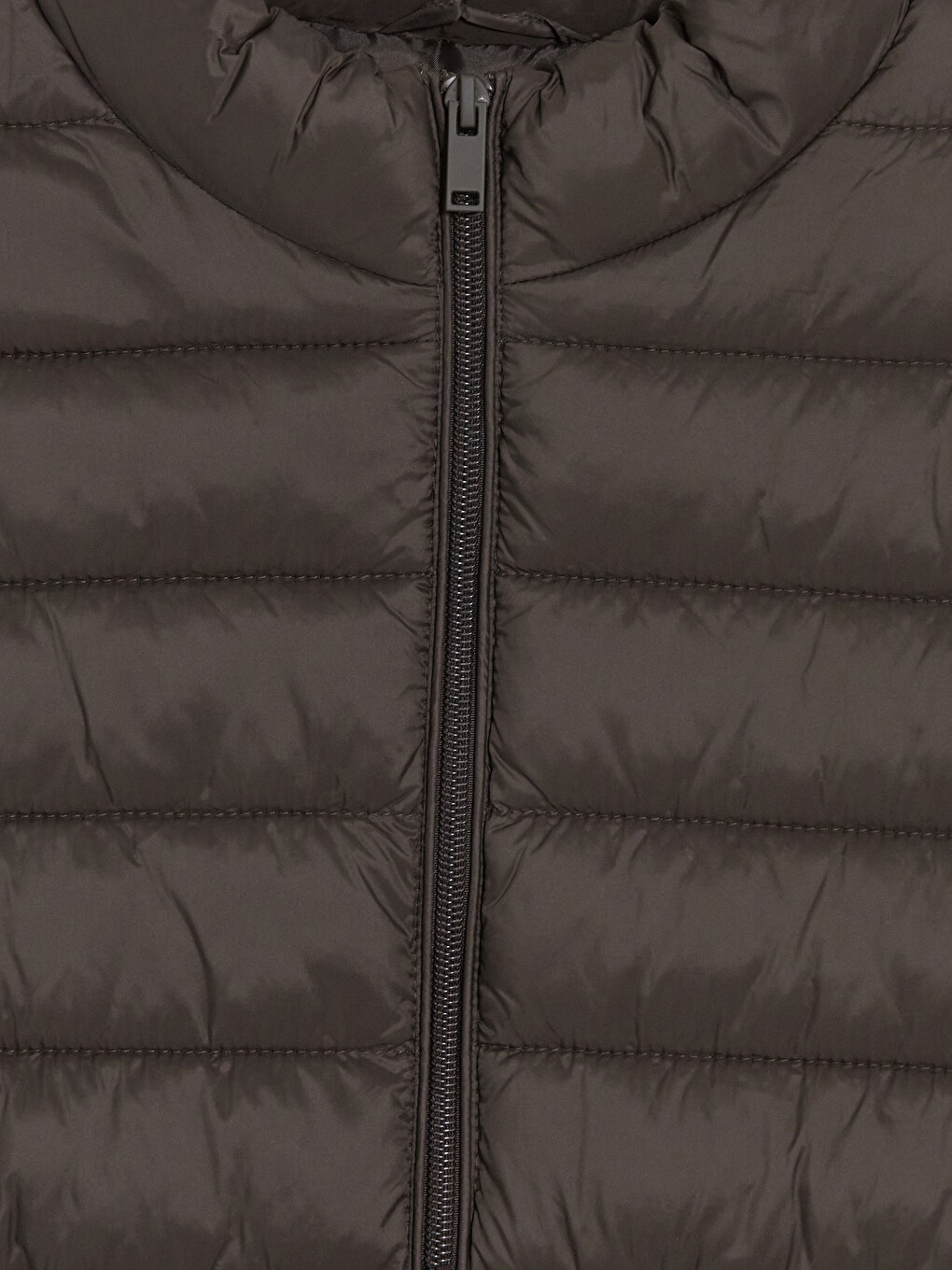 Kahverengi Regular Fit Dik Yaka Erkek Şişme Yelek-5