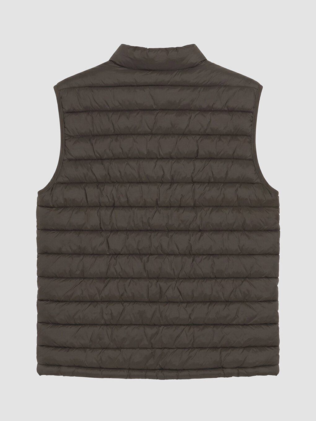 Kahverengi Regular Fit Dik Yaka Erkek Şişme Yelek-6