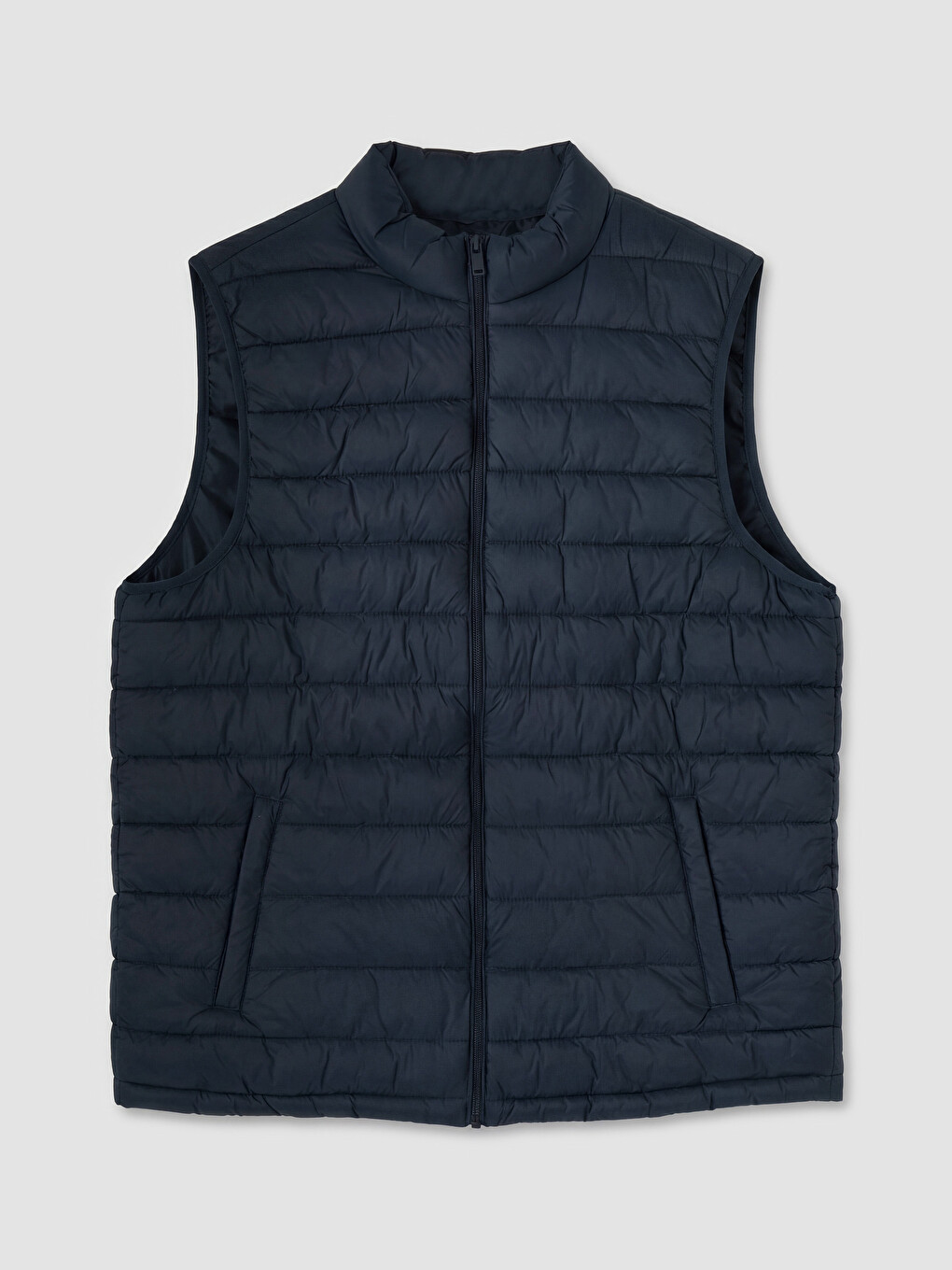 Lacivert Regular Fit Dik Yaka Erkek Şişme Yelek-3
