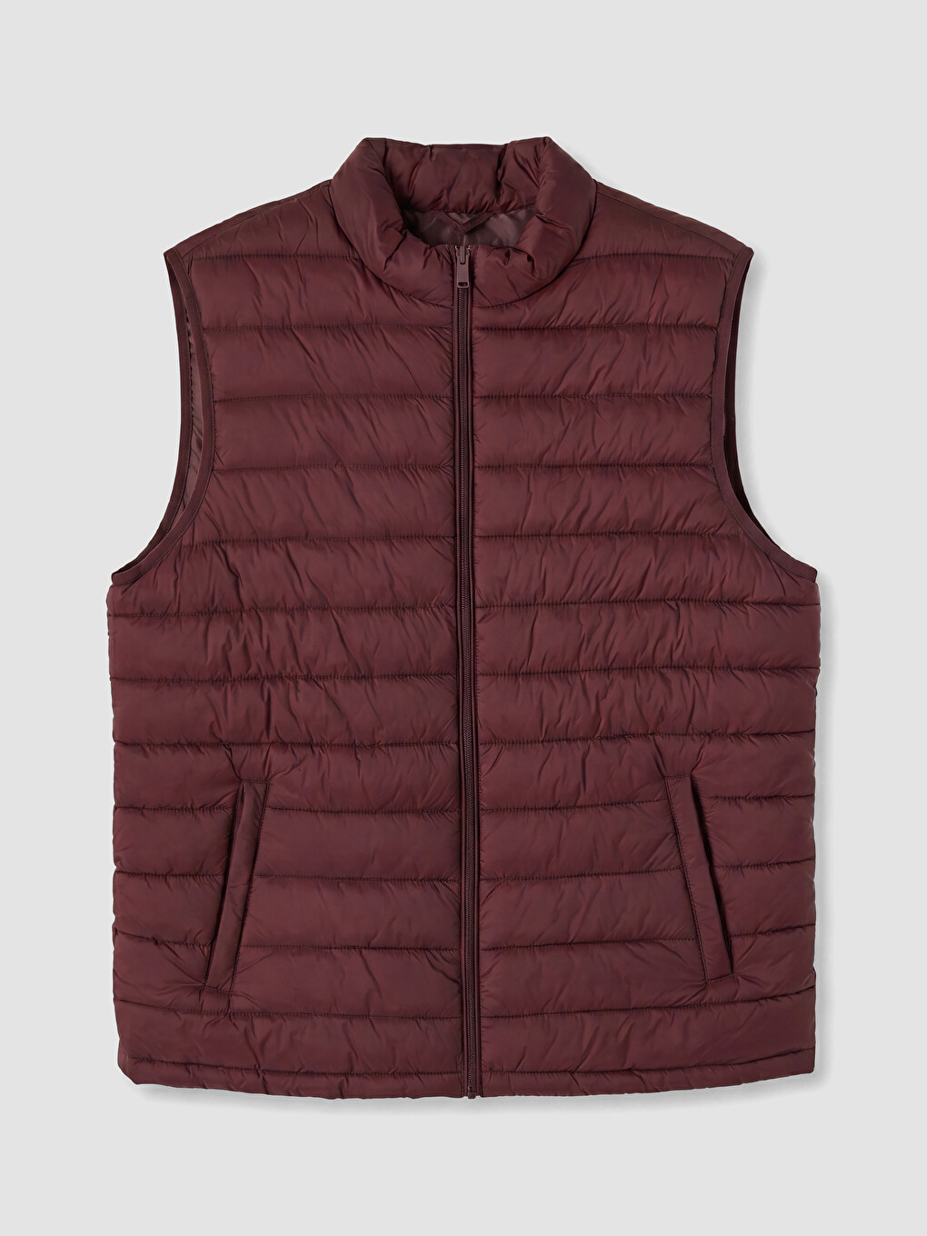 Regular Fit Mock Neck Quilted Men's Puffer Gilet-4