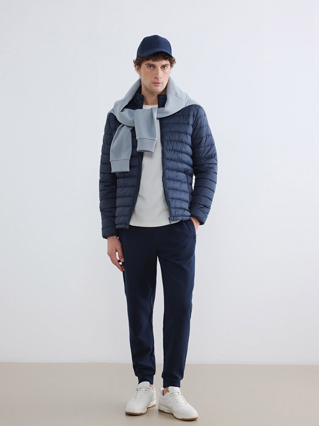 Mashkull Blu Pallto Puffer-1