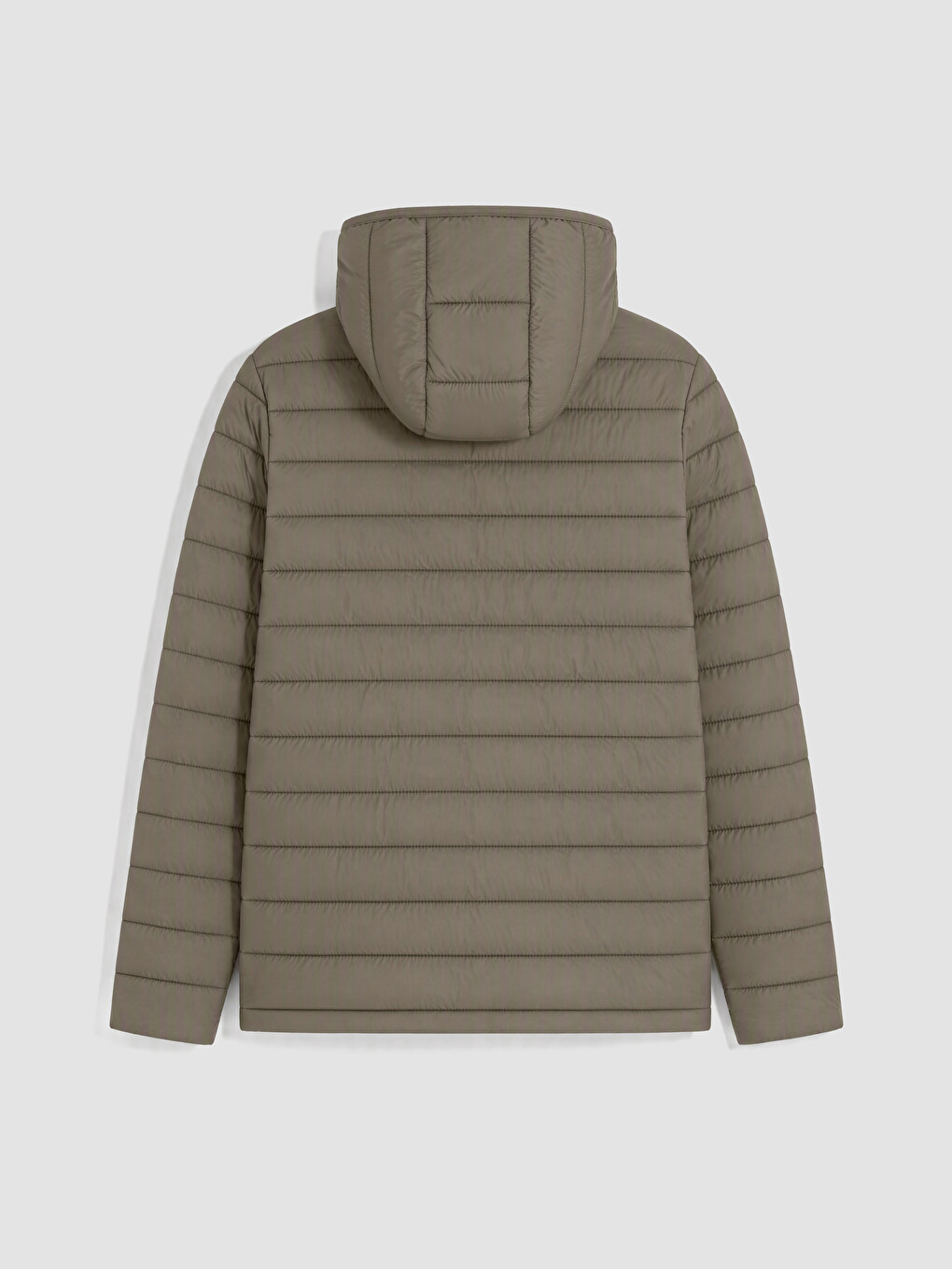 Kahverengi Regular Fit Kapüşonlu Erkek Şişme Mont-6