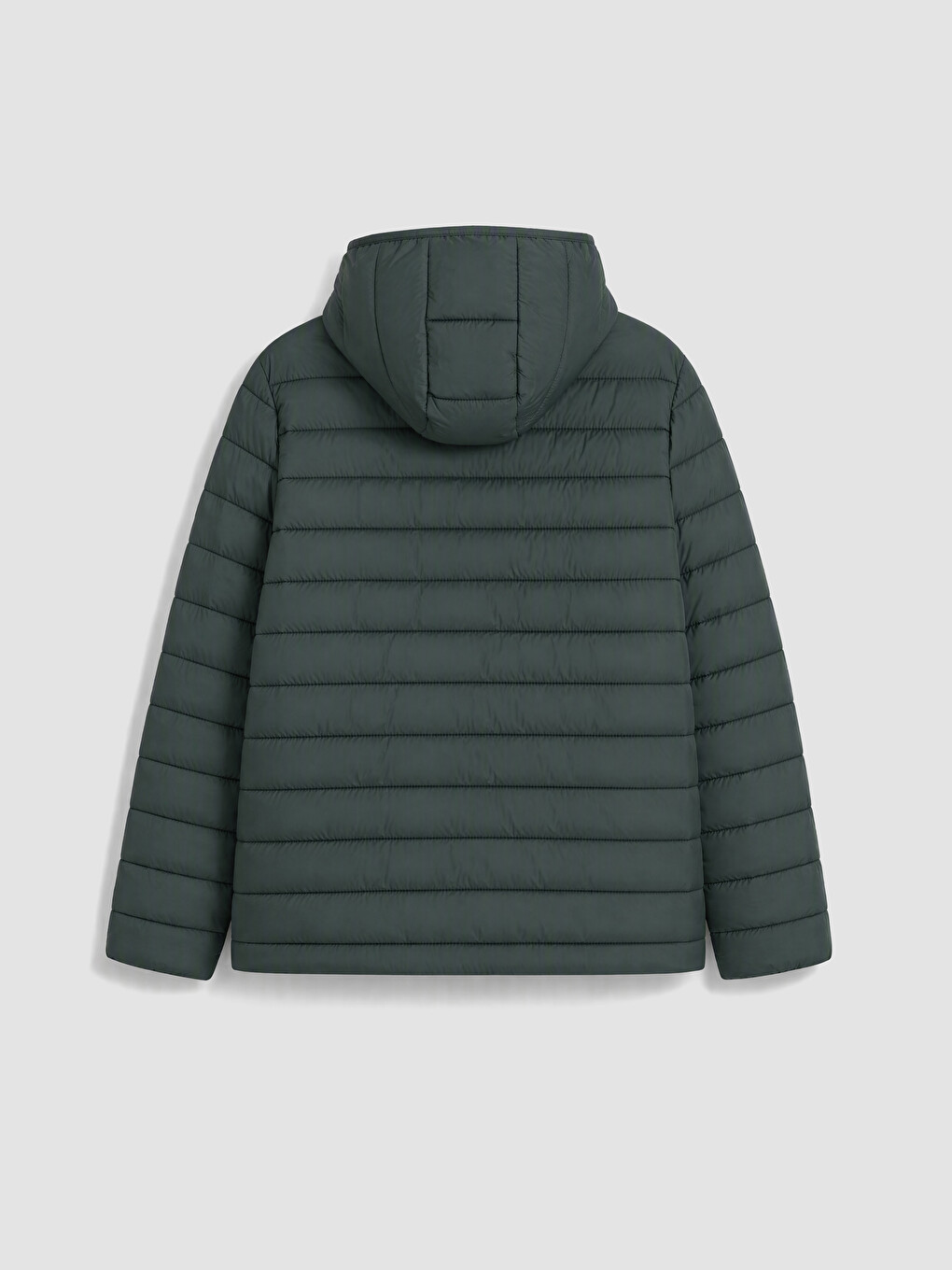 Yeşil Regular Fit Kapüşonlu Erkek Şişme Mont-3