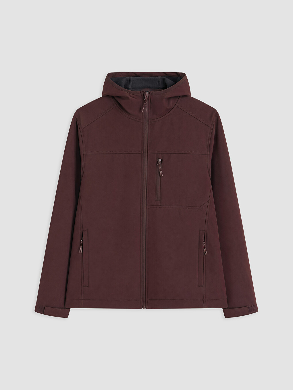 Regular Fit Hooded Men's Coat-5