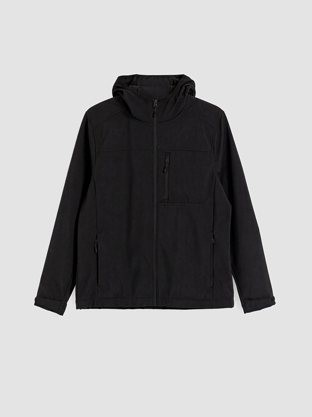 Regular Fit Hooded Men's Coat-4