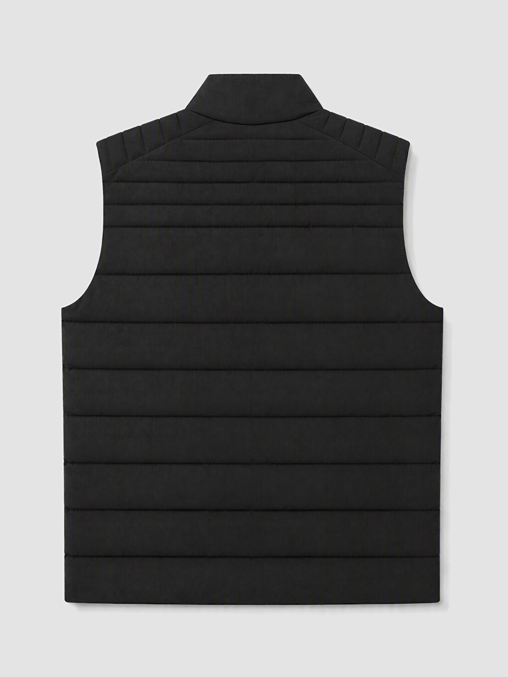 Regular Fit Mock Neck Quilted Men's Vest-6