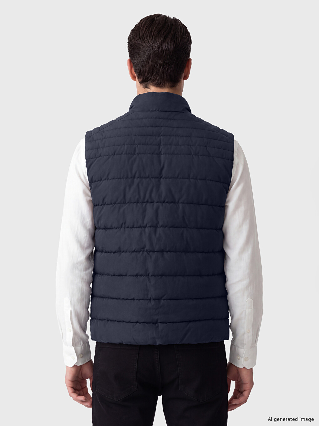 Regular Fit Mock Neck Men's Gilet-1