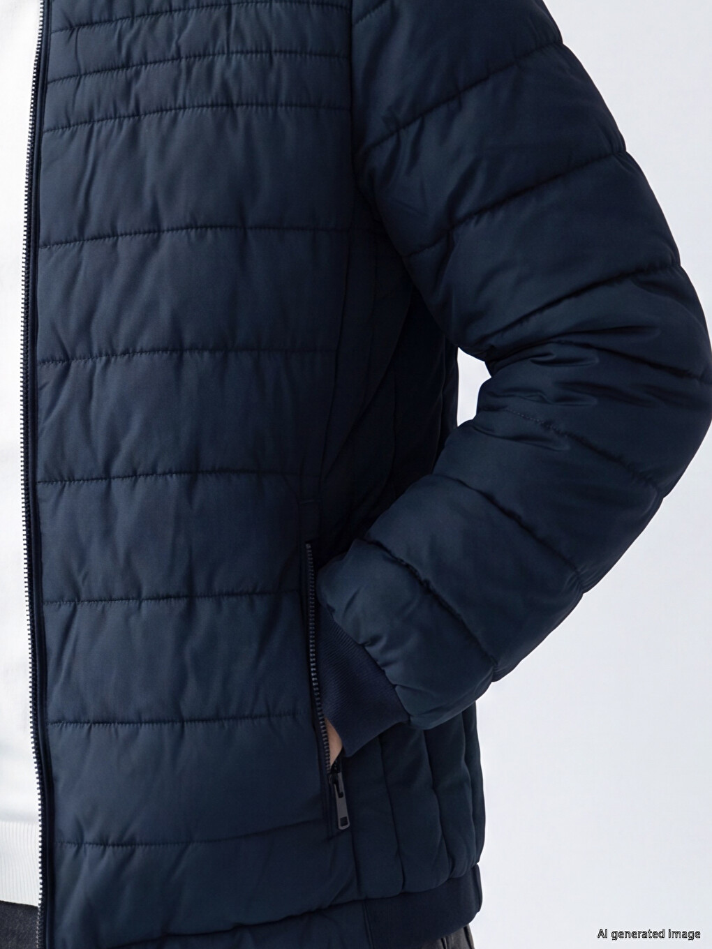 Man Navy Puffer Coat-2