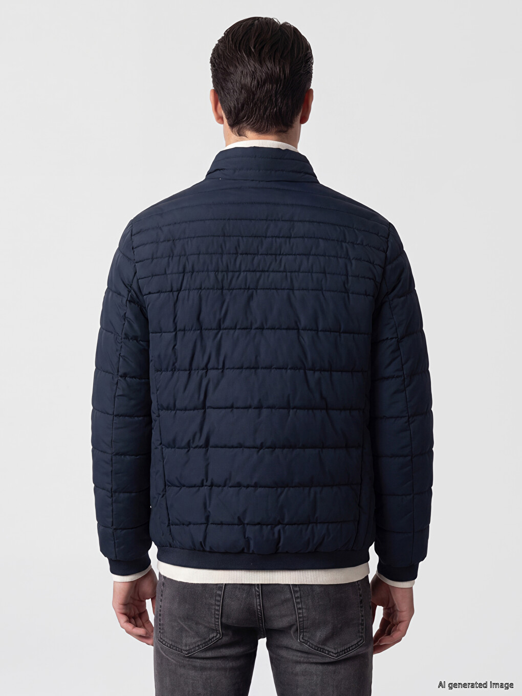Man Navy Puffer Coat-3