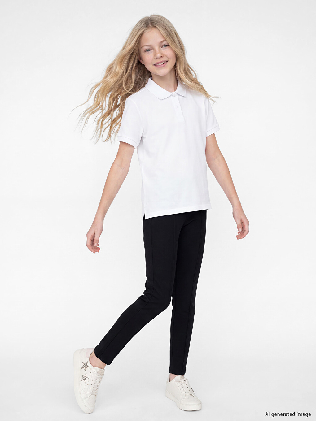 Seam Detailed Girls' Leggings