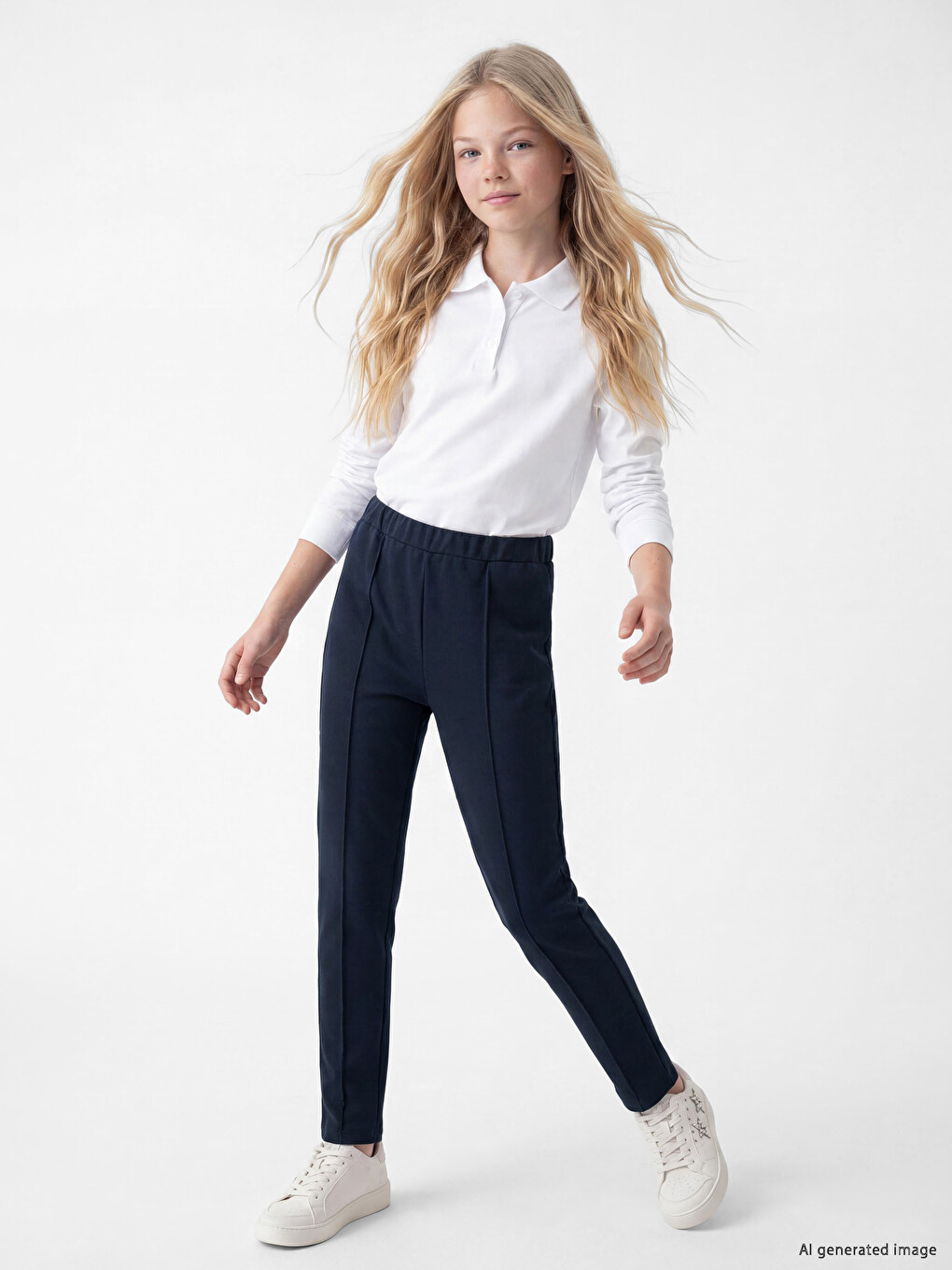 Seam Detailed Girls' Leggings