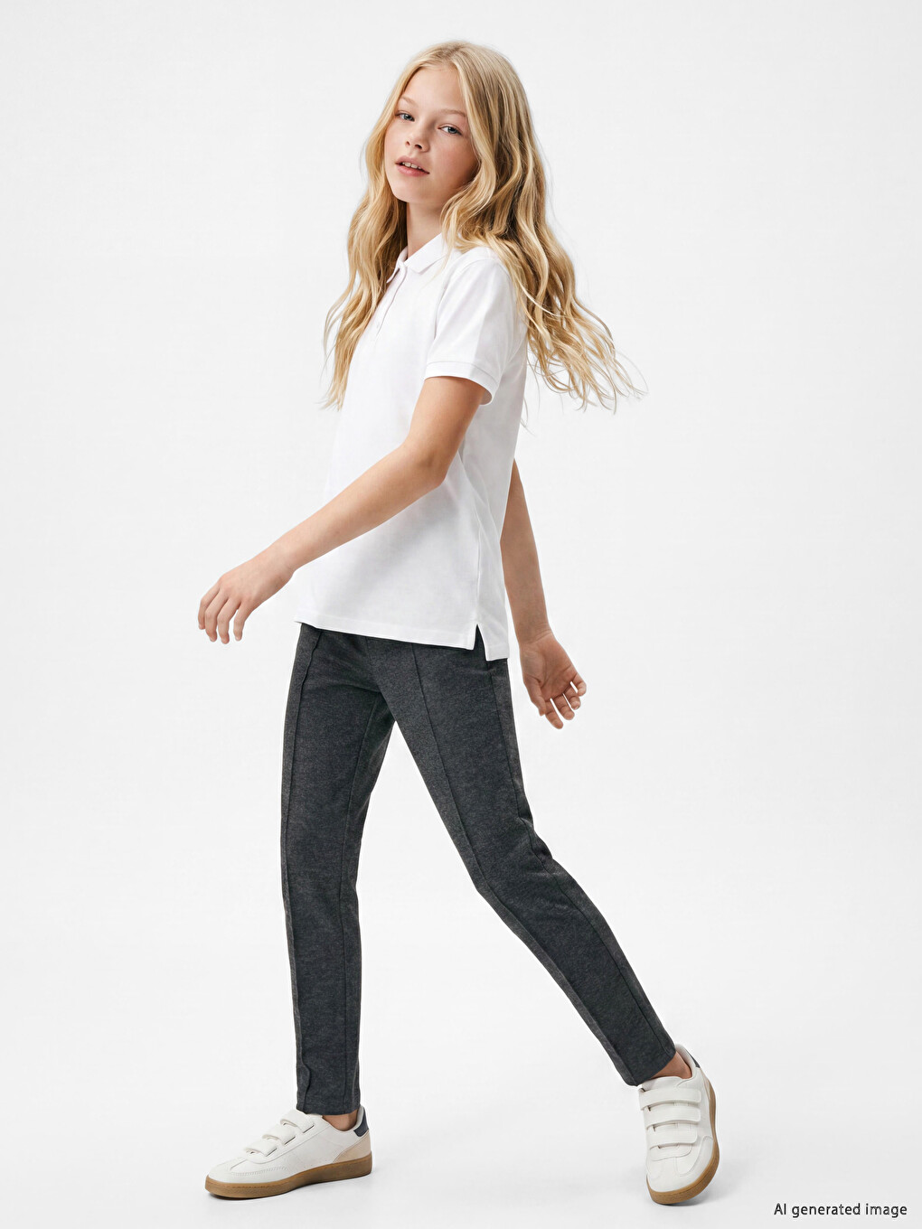 Seam Detailed Girls' Leggings