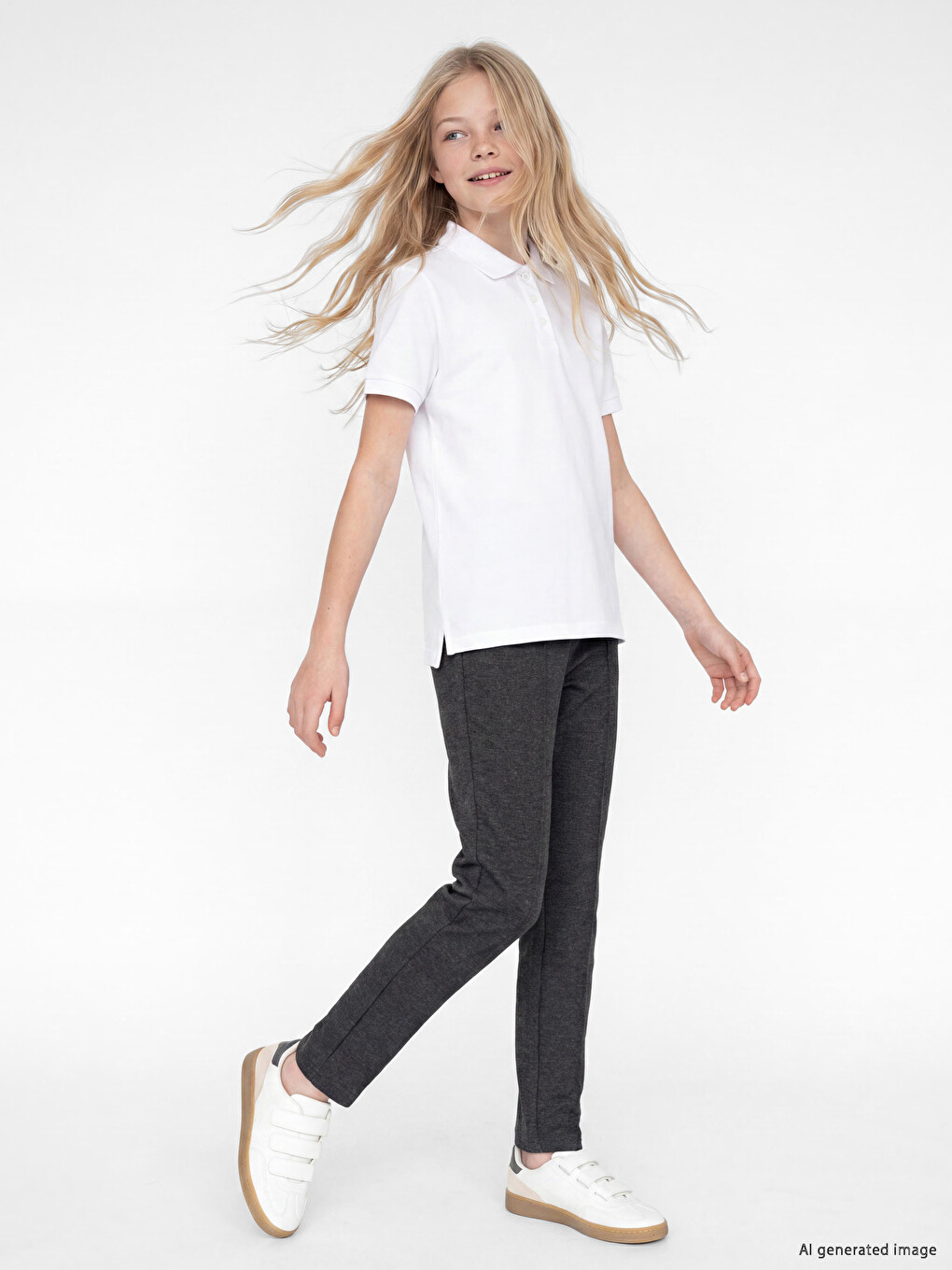 Seam Detailed Girls' Leggings-1