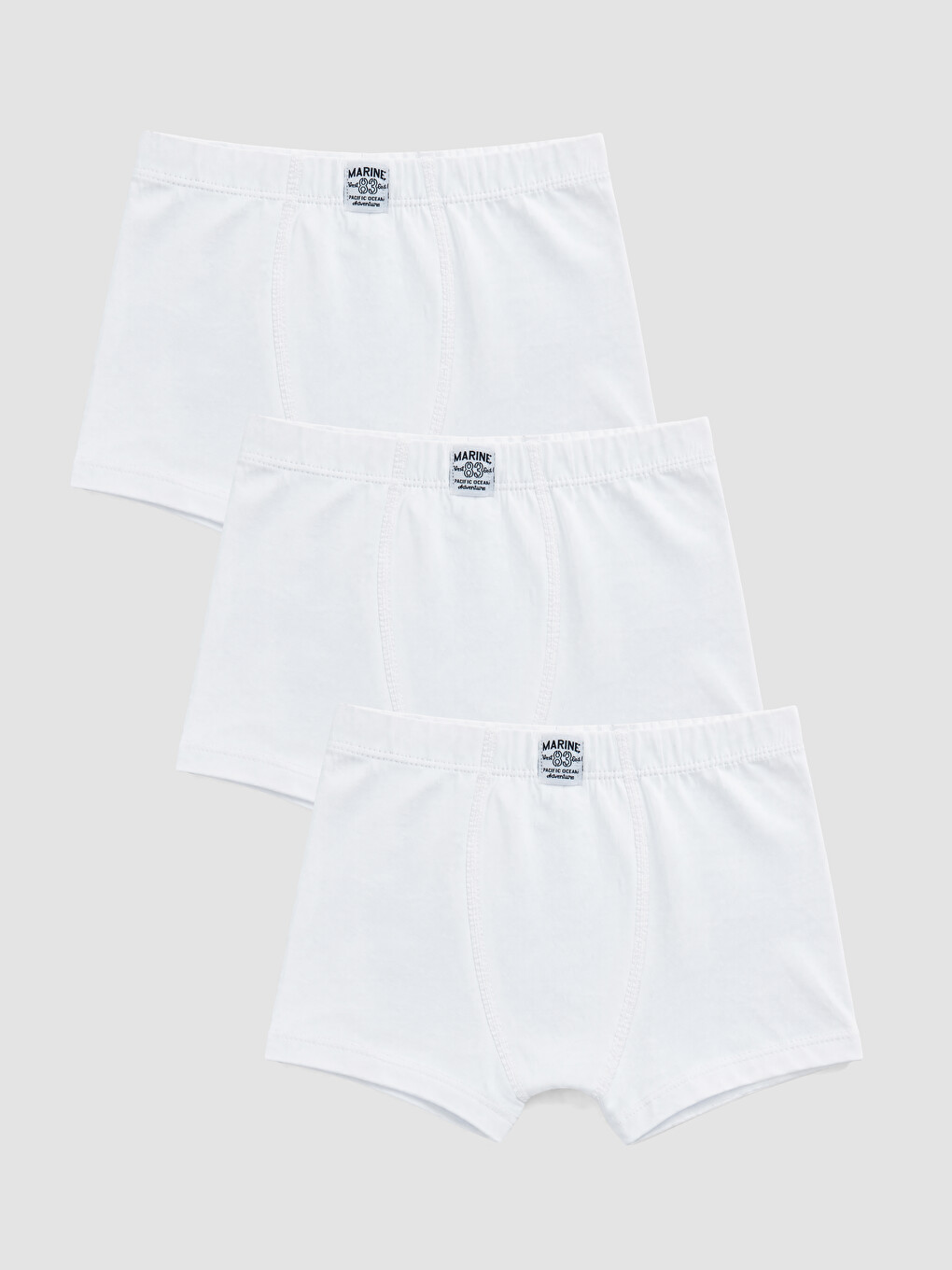 Beyaz Erkek Çocuk Boxer 3'lü