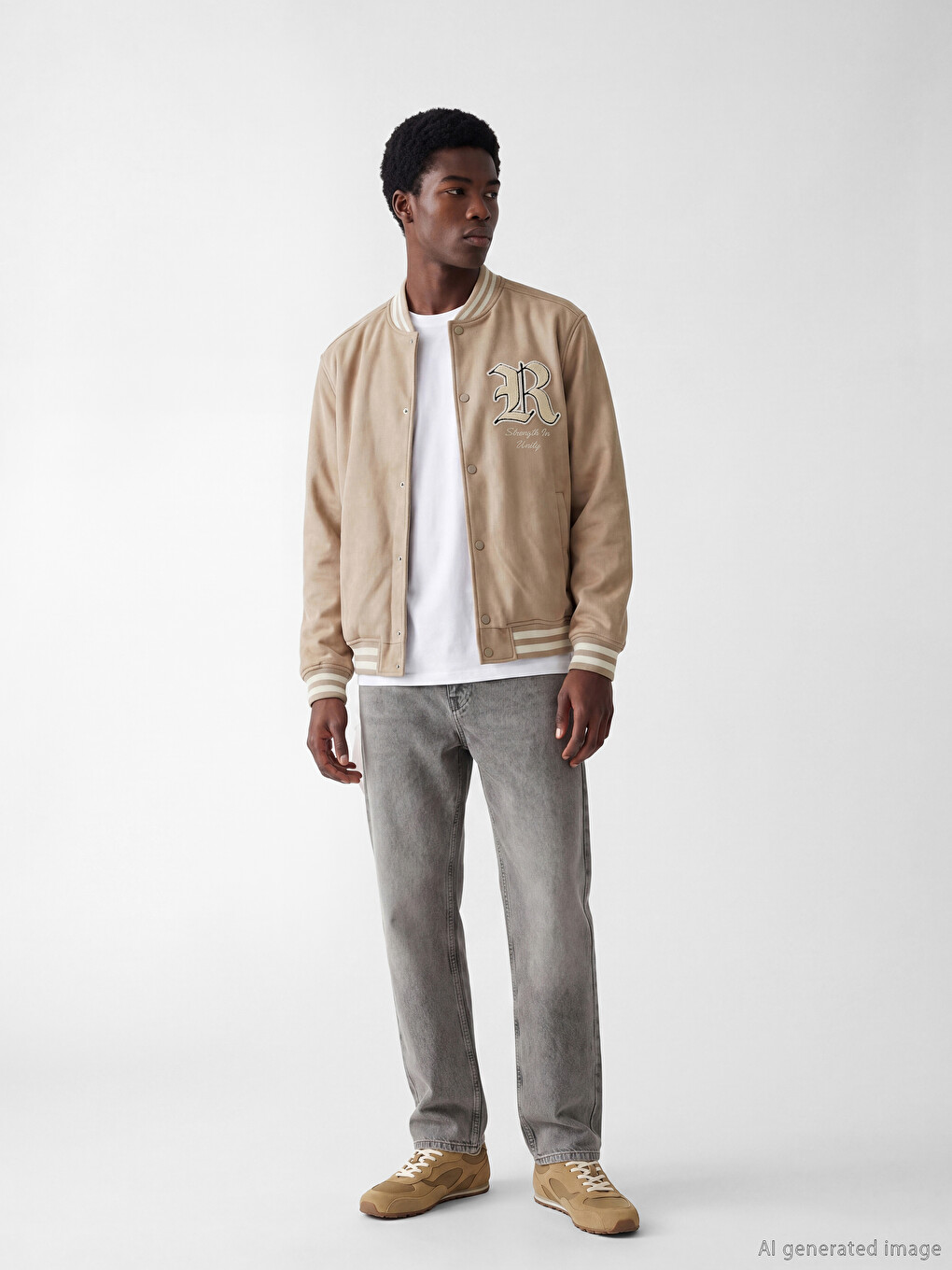 Man Beige Coat-1