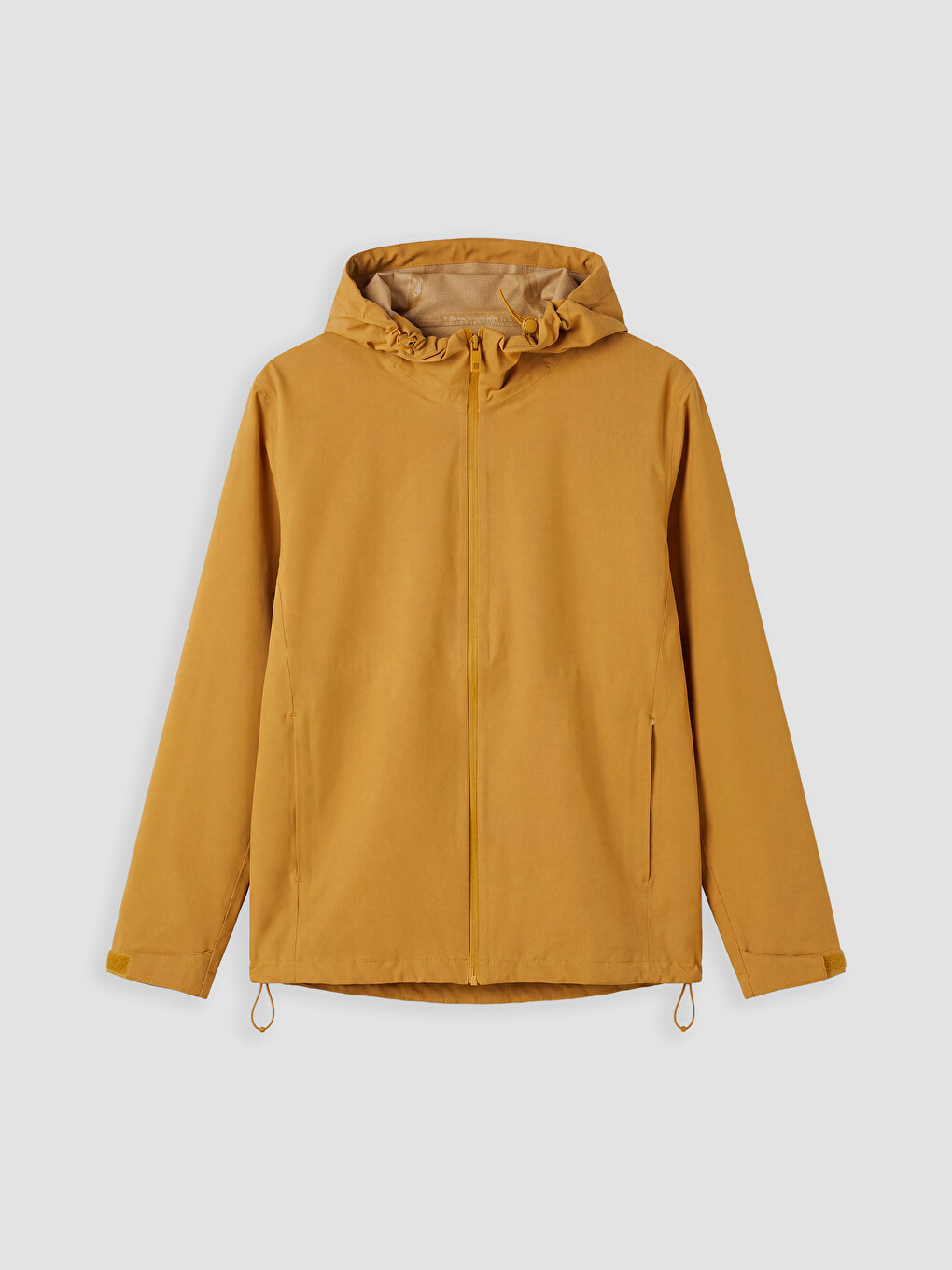 Sarı Regular Fit Kapüşonlu Erkek Yağmurluk-4