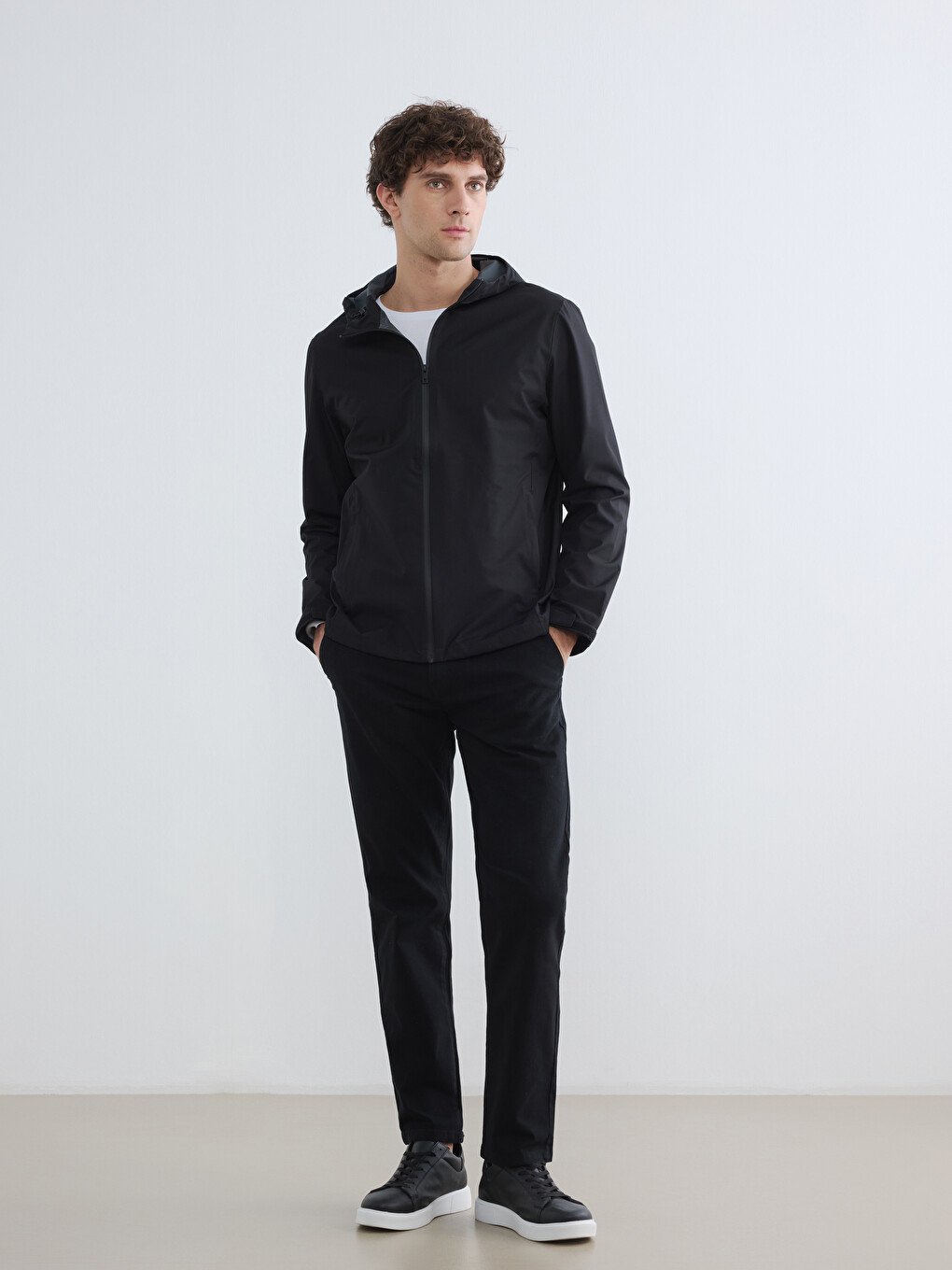 Standard Fit Hooded Men's Raincoat-1