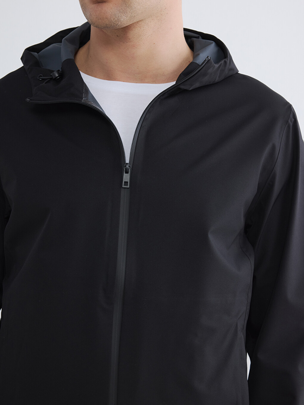 Standard Fit Hooded Men's Raincoat-2