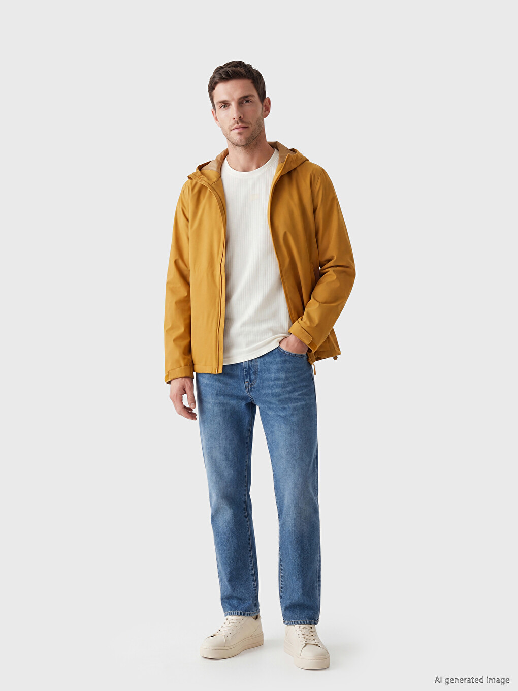 Man Yellow Raincoat-1